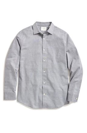 Billy Reid Hutcheson Oxford Dress Shirt in Light Grey at Nordstrom, Size 16.5