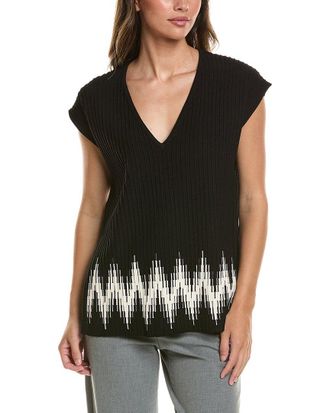 Autumn Cashmere Chevron Border Stitch Top