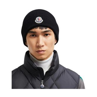 Moncler Beanies - - Accessories - Uomo - Nero - ONE SIZE