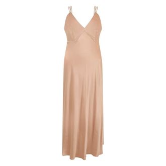 Alberta Ferretti Long Dress with Thin Straps - female - Alberta Ferretti - Maxi Dresses - Pink - S - Dresses