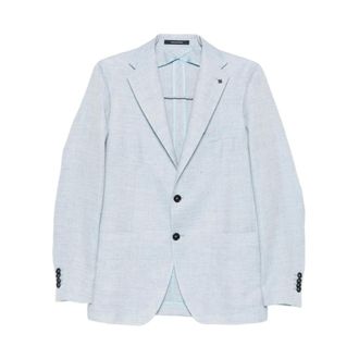 Tagliatore Blazers, male, Blue, Size: 2XL Single-breasted Blazer