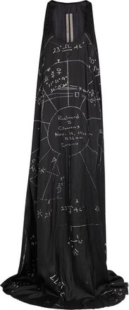 Rick Owens Printed Satin Gown - Black - 38 (UK6 / XS)