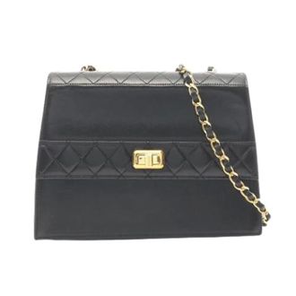 Chanel Pre-owned Vintage Schoudertas - Dames - Pre-owned - Zwart - Maat: ONE Size Leer