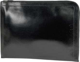 Herm&egrave;s Black Box Calf Leather Clutch Bag (Pre-Owned)