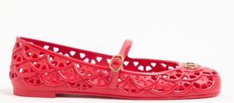Valentino Garavani Ballerina Ondette In Gomma Con Motivo Scallops 05mm Donna CORALLO 36