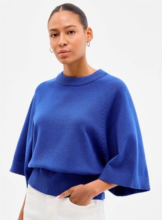 Contemporaine Womens Raglan bell sleeves boxy-fit sweater