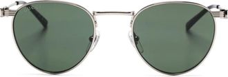 Gucci Occhiali da sole ovali - Argento
