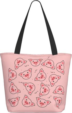 AOOEDM Cute Pig Pattern Ladies Shopping Bag 13x11x7in.The Perfect ValentineS Day Gift.It Is The Best ValentineS Day Gift For Mom, Daughter, Wife,Etc