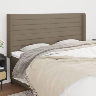 vidaXL Cabecero Con Orejas De Tela Gris Taupe 183x16x118/128 Cm Vidaxl