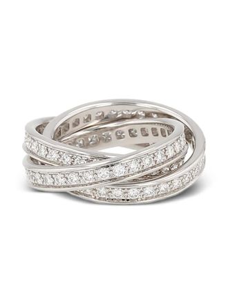 Cartier Anello trinity in oro bianco con diamanti anni 2010 - Argento