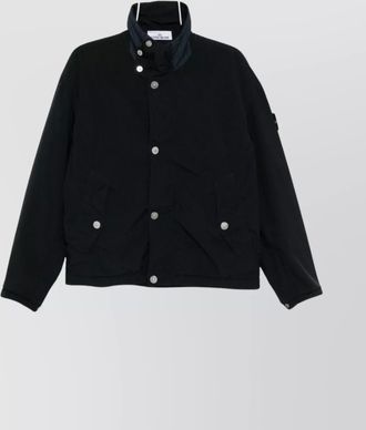 Stone Island stylish short jacket high collar pockets