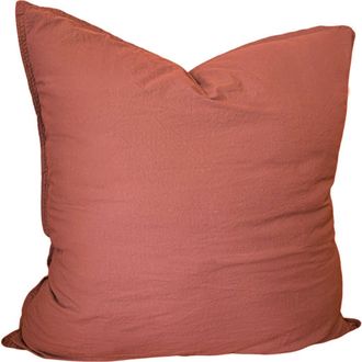 Anaya with Love Stonewashed Cotton Percale Pillow Cover Only in Euro Rustic Red at Nordstrom, Size 26X26