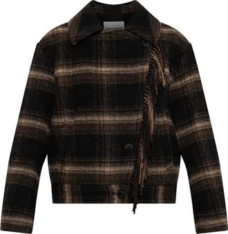 Isabel Marant Galeane Jas - Dames - Zomerjassen - Bruin - 3XS - Wol - Jassen