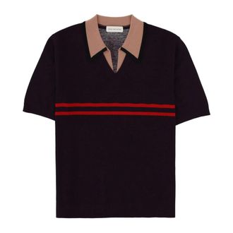 Dries Van Noten Polo Shirts, male, Purple, Size: XL M.k. Polo