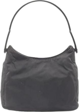 Prada Pre-owned Shoulder Bags, female, Black, Size: ONE SIZE Pre-owned Pra Handle Nylon Shoulder Bag