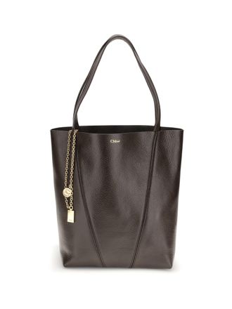 Chlo&eacute; Womens Spin Shoulder Bag Kohl Brown Calf Leather Bos Taurus
