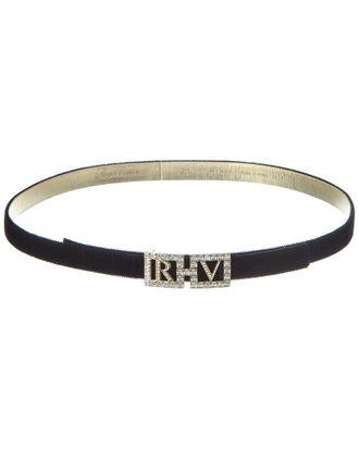 Roger Vivier Leather & Velvet Belt