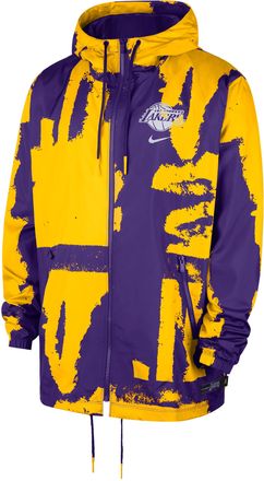 Nike Los Angeles Lakers Courtside Nike Mens NBA Club Woven Full-Zip Jacket in Purple | HV9696-504