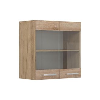 Vicco Armario De Cocina Con Vidrio R-line, Sonoma, 60 Cm