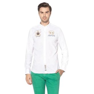 La Martina Camicia Slim Fit Ricamata - - Shirts - Uomo - Bianco - M