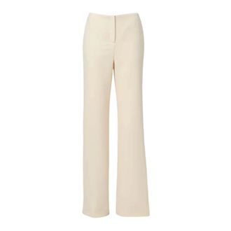 Raquel Diniz Dames, Broeken, Beige, Maat: M Leer