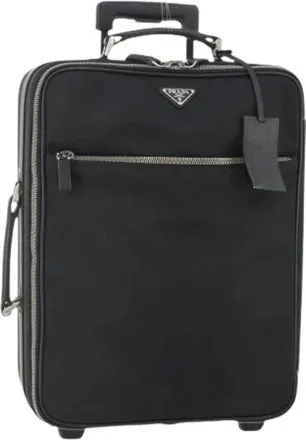 Prada Pre-owned Weekend Bags, female, Black, Size: ONE SIZE Pre-owned Trunk Weekend Bag