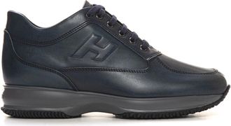 Hogan Interactieve High-top Sneaker - Heren - Sneakers - Blauw - 43 EU - Leer - Schoenen