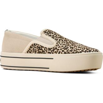 Ariat Skylar Slip-On Sneaker in Cream Cheetah Hair On at Nordstrom, Size 9.5