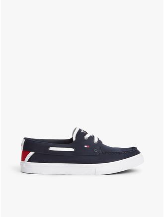 Tommy Hilfiger Mens Canvas Boat Shoe - Navy - US 11.5 / EU 45
