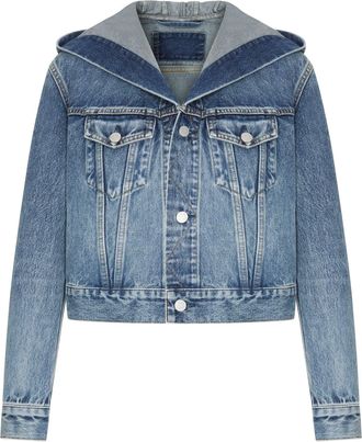 Alaia HOODED DENIM JACKET - Alaia - Woman