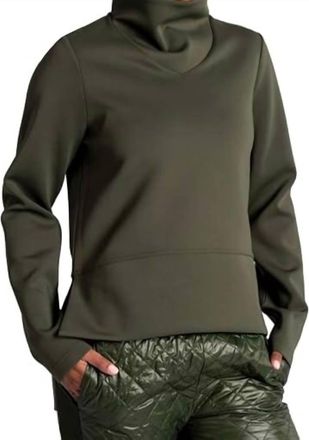 Lole Spacer Long Sleeve Funnel Neck Sweatshirt In Kombu