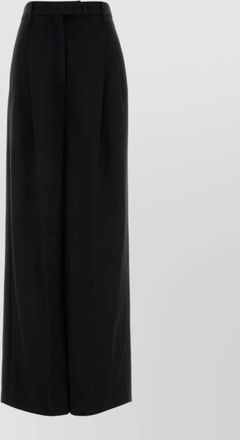 Prada cashmere wide leg trousers belt loops
