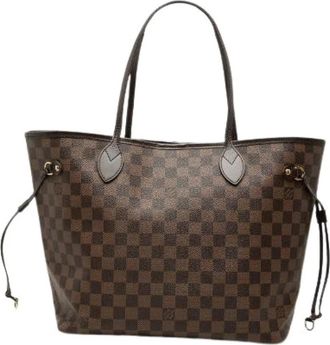 Louis Vuitton Pre-owned Damier Neverfull MM Tote Bag - Dames - Vintage Shopper - Bruin - ONE Size - Leer - Vintage