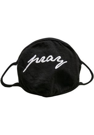 Mister Tee Urban Classics Unisex Pray Wording Face Mask Pray wording face mask, Black, One Size