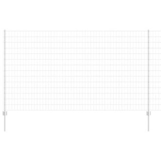 Berkfield Home Euro Fence with 10 U Posts Silver 1, 4x10 m Steel