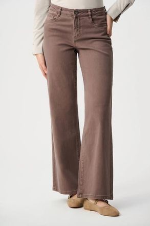 Joseph Ribkoff Classic Wide-Leg Stretch Jeans in Mink at Nordstrom, Size 12
