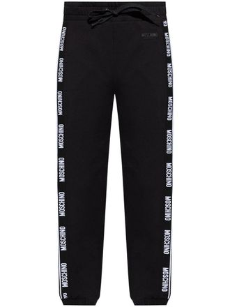 Moschino logo-tape lounge trousers - Black