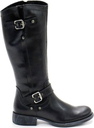 Eric Michael Womens Montana Knee-High Leather Boot In Black