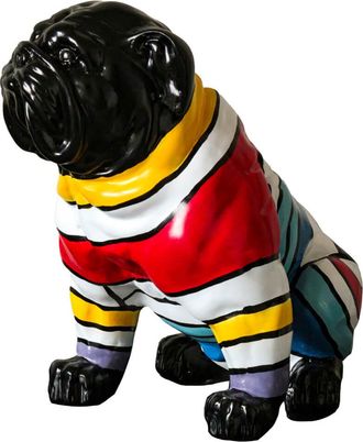 Schubiger M&ouml;bel Skulptur Sitzende Bulldogge mit Pulli B:45 cm