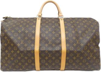 Louis Vuitton Monogram Brown Coated Canvas Boston Bag (Pre-Owned)