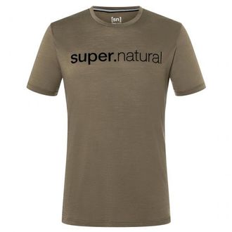 super.natural 3D Signature Tee Merinoshirt für Herren | oliv