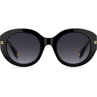 Marc Jacobs 51mm Gradient Oval Sunglasses in Black/Dark Grey Sf at Nordstrom Rack