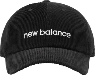 New Balance Wordmark Logo Corduroy Cap Black JACL1720BK