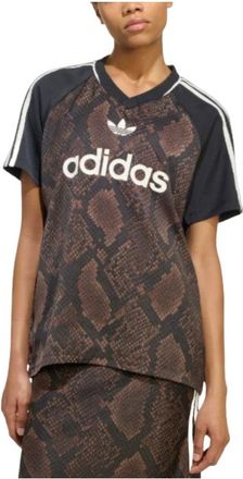 adidas (WMNS) adidas Snake Print Satin Jersey Asia Sizing Earth Strata Aurora Coffee KX1898