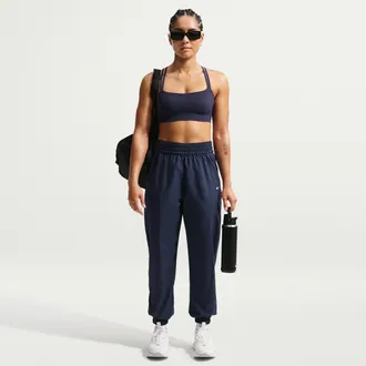 Nike Womens One Dri-FIT High-Waisted 7/8 Jogger Pants in Blue | HJ1050-410