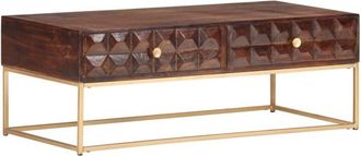 vidaXL Coffee Table 112x50x40 cm Solid Mango Wood Vidaxl