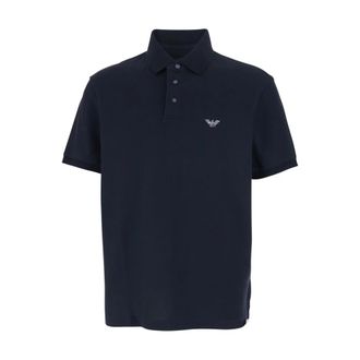 Emporio Armani Polo Shirt - Heren - Polos - Blauw - L - Katoen - Tops