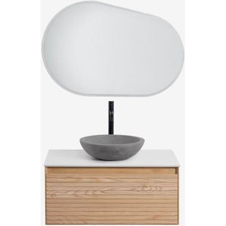 Sklum Sklum - Conjunto De Mueble De Ba&ntilde;o En Madera De Fresno Tedrik