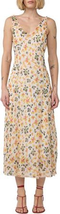 Diane Von F&uuml;rstenberg Jules Metallic Floral Print Sleeveless Dress in Island Orchid Mini White at Nordstrom, Size Xx-Small