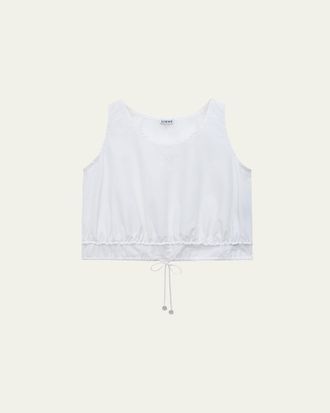 Loewe x Paulas Ibiza Cropped Drawstring Top
